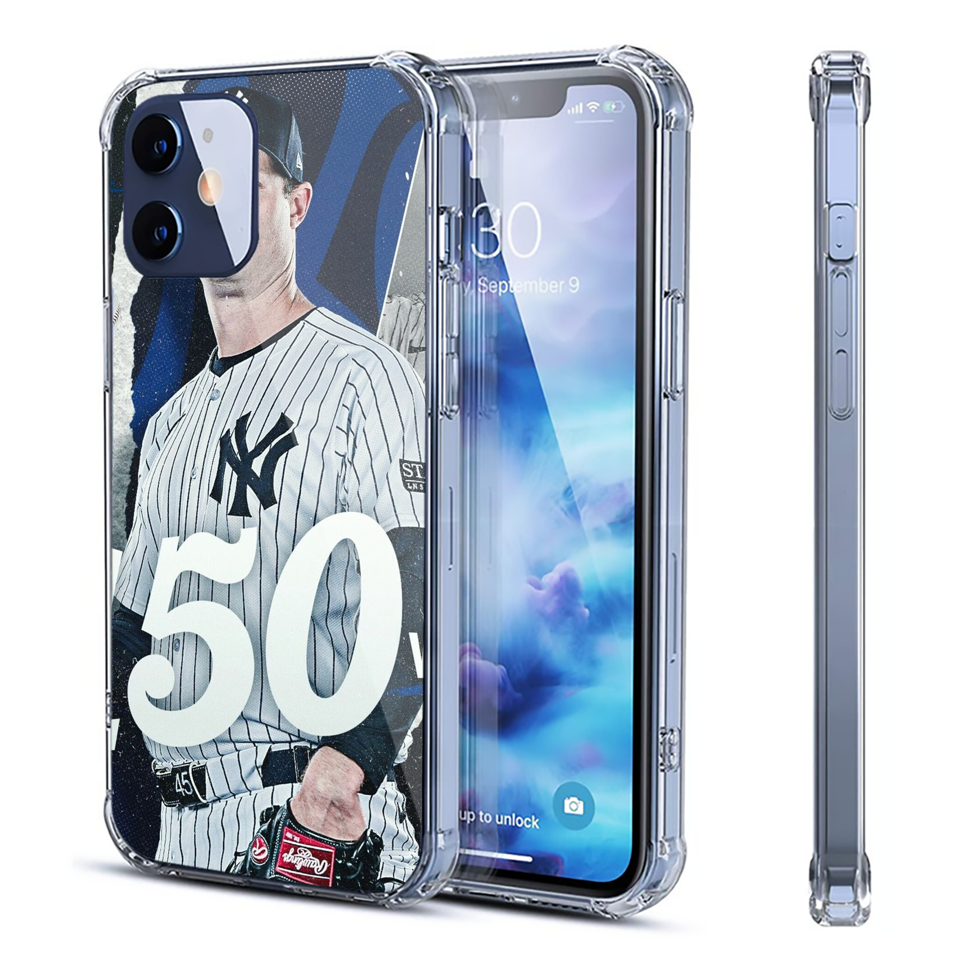 Gerrit Cole 10 Clear IPhone 12 Case – Soft TPU With UV Print – Enhanced Drop Protection, Precise Fit, Anti-Fingerprint, Customizable Design, Scratch-Resistant, Yellow-Resistant